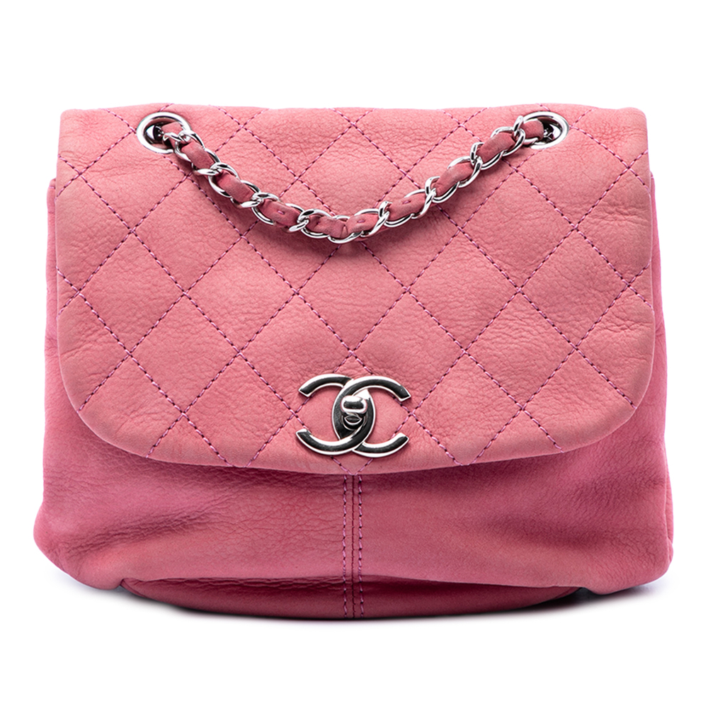Pre-Loved Chanel Mini Quilted Nubuck Trianon Messenger Flap